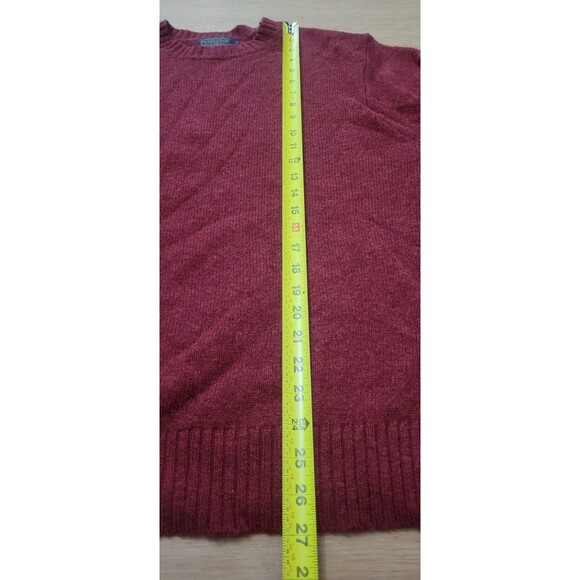 Pendleton Washable Wool Sweater Size Medium Mens Red 100% Wool Sweatshirt - Picture 6 of 10